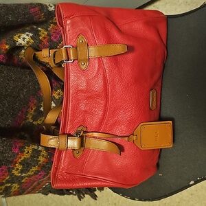 Red 🍒 Leather Ralph Lauren Purse